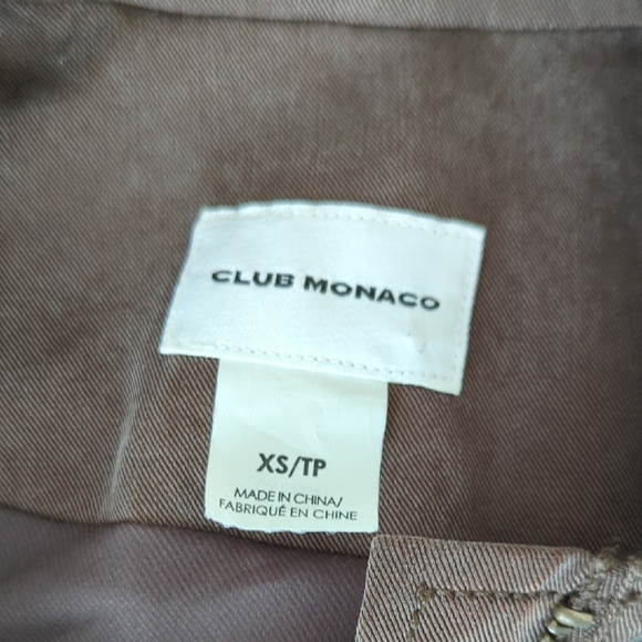 Club Monaco Dark Brown Bomber Jacket - Picture 2 of 2
